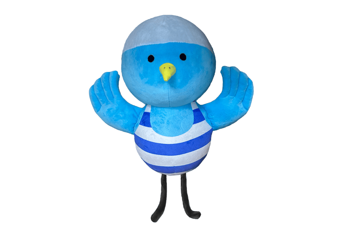 Peluche de l'oiseau nageur